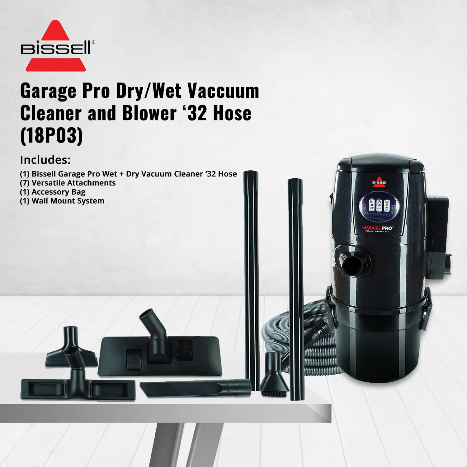 Bissell Garage Pro Dry/Wet Vaccuum Cleaner and Blower ‘32 Hose - Image 6