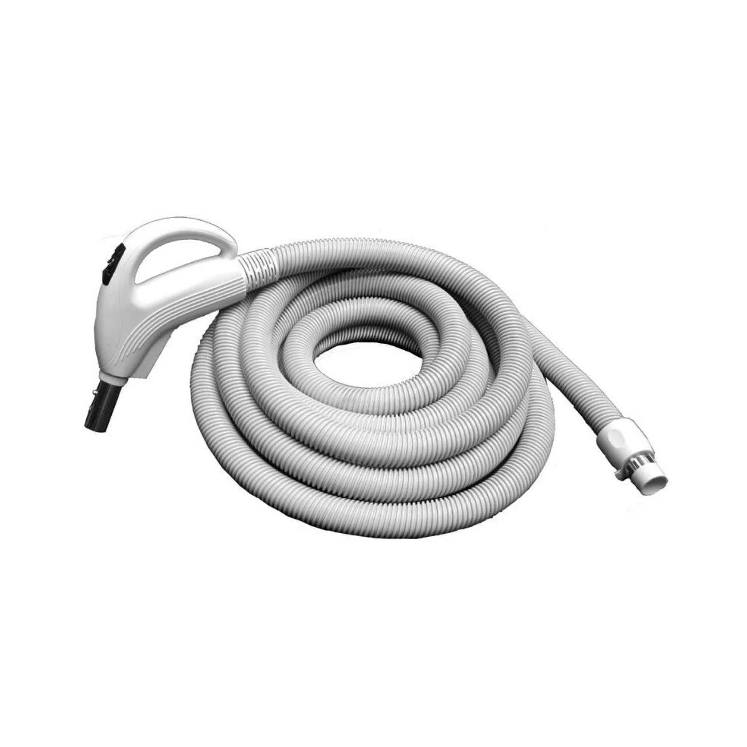 Central Vacuum Low Voltage Hose- 35 Foot- Fits Button Lock and Friction Fit - Image 2