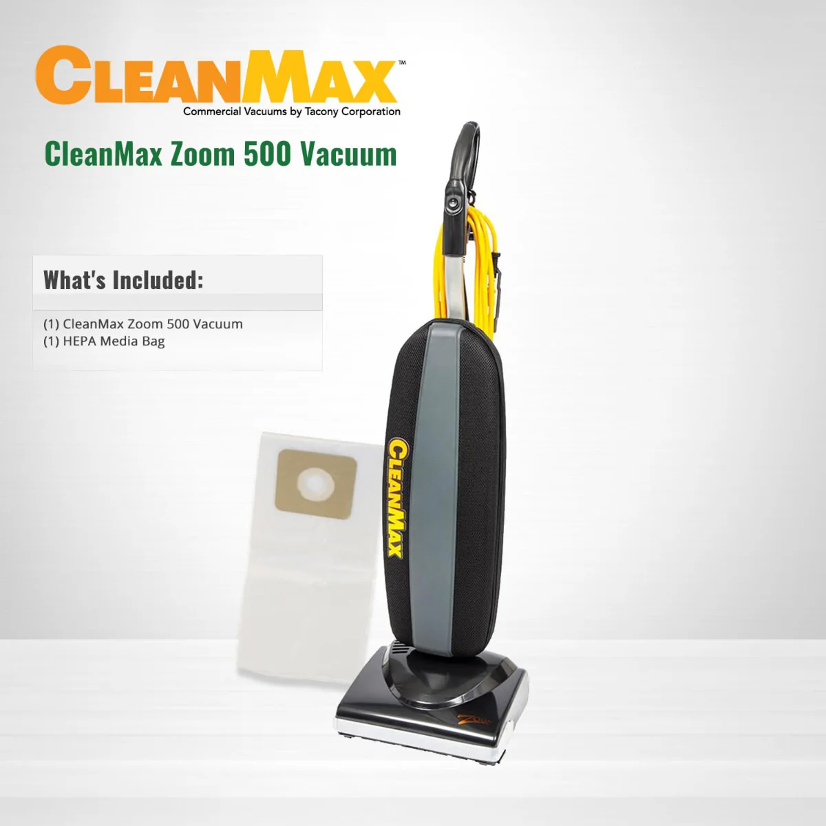 CleanMax Zoom Lightweight Upright With Squeegee Vacuum (ZM-500) - Image 3