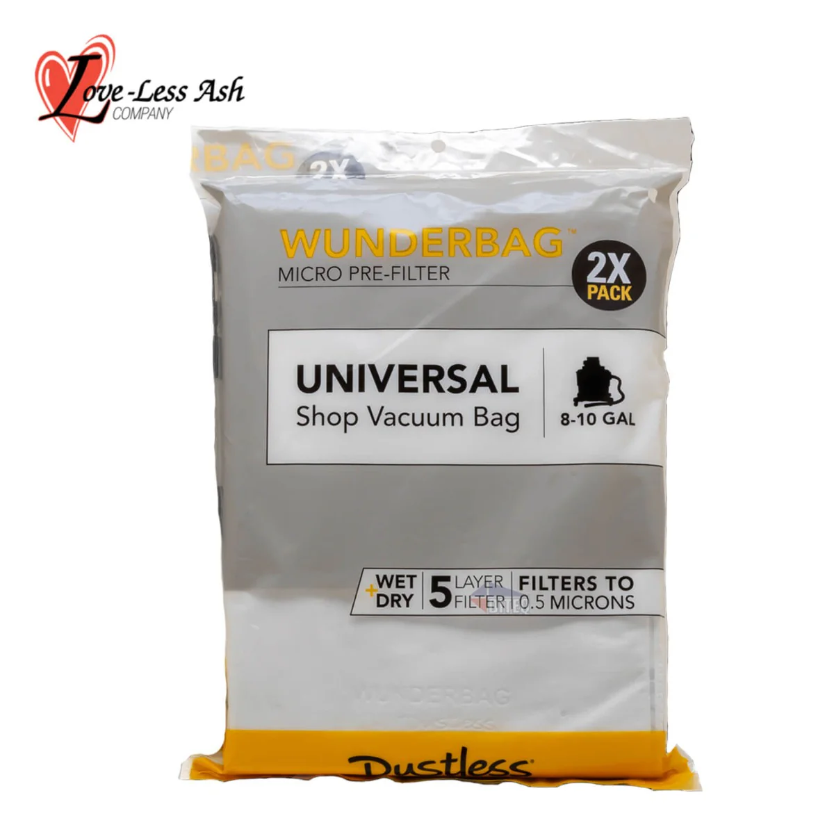 Dustless 8-10 Gal Wunderbag Micro Pre-Filter - 2 Pack - Image 2