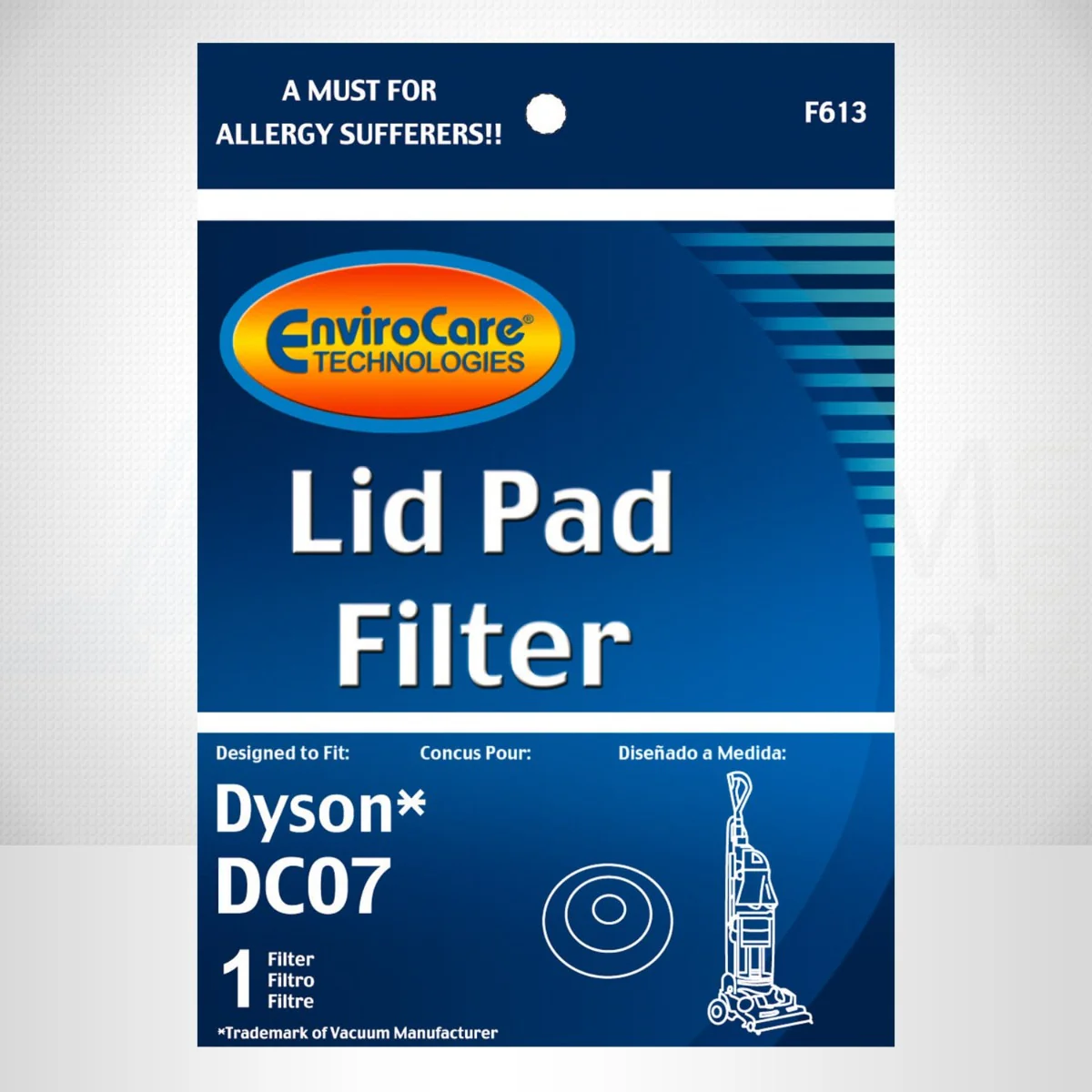 Dyson EnviroCare DC07 Replacement Post Motor Upright Lid Filter - Image 2