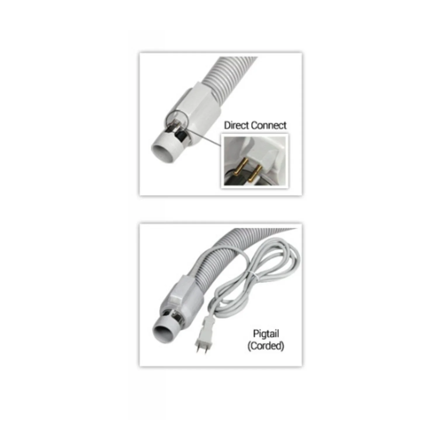 Central Vacuum Electric Hose -30 Foot Electric Corded Pigtail- Fits Button Lock and Friction Fit - Image 4