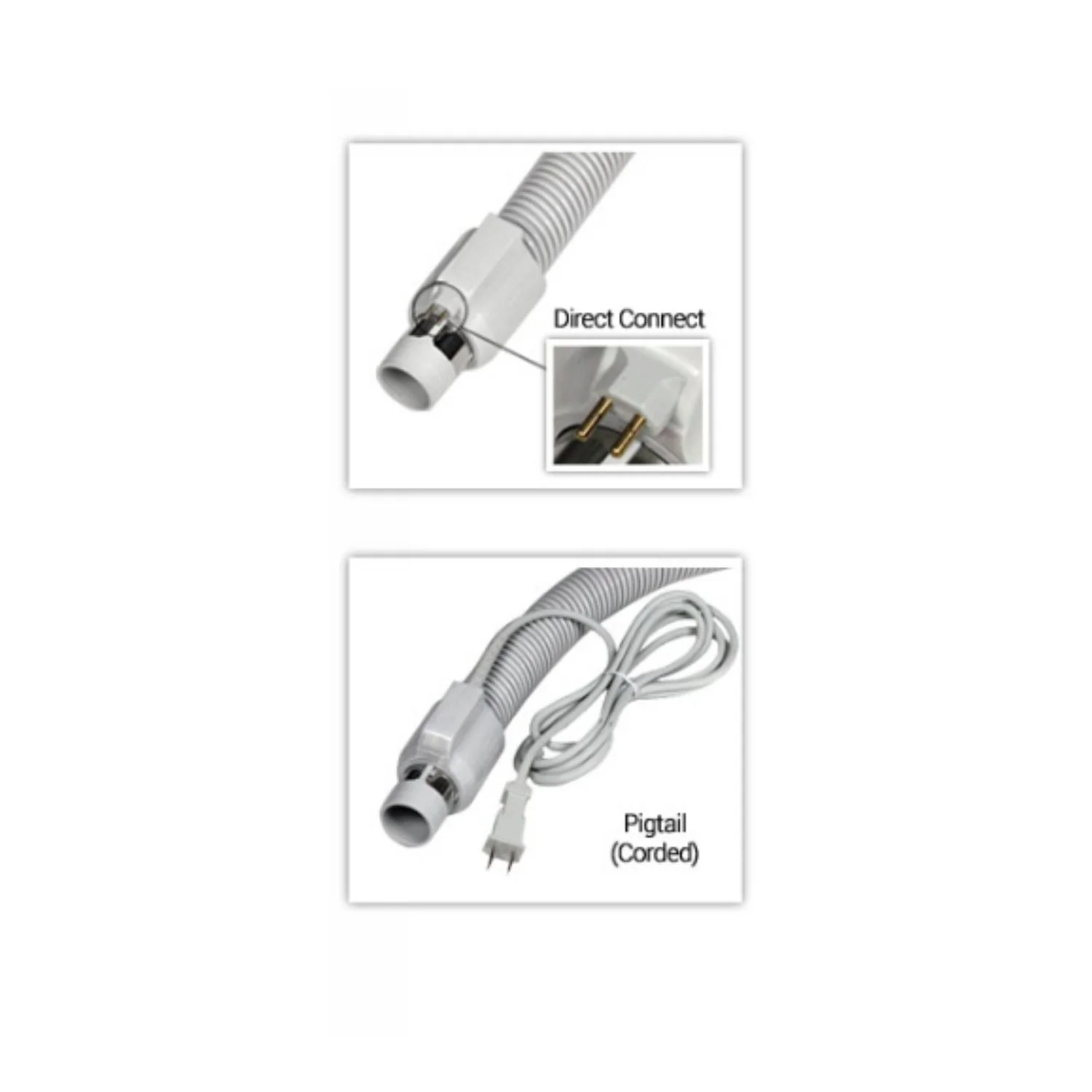 Central Vacuum Electric Hose- 35 Foot Direct Connect- Fits Button Lock and Friction Fit - Image 3