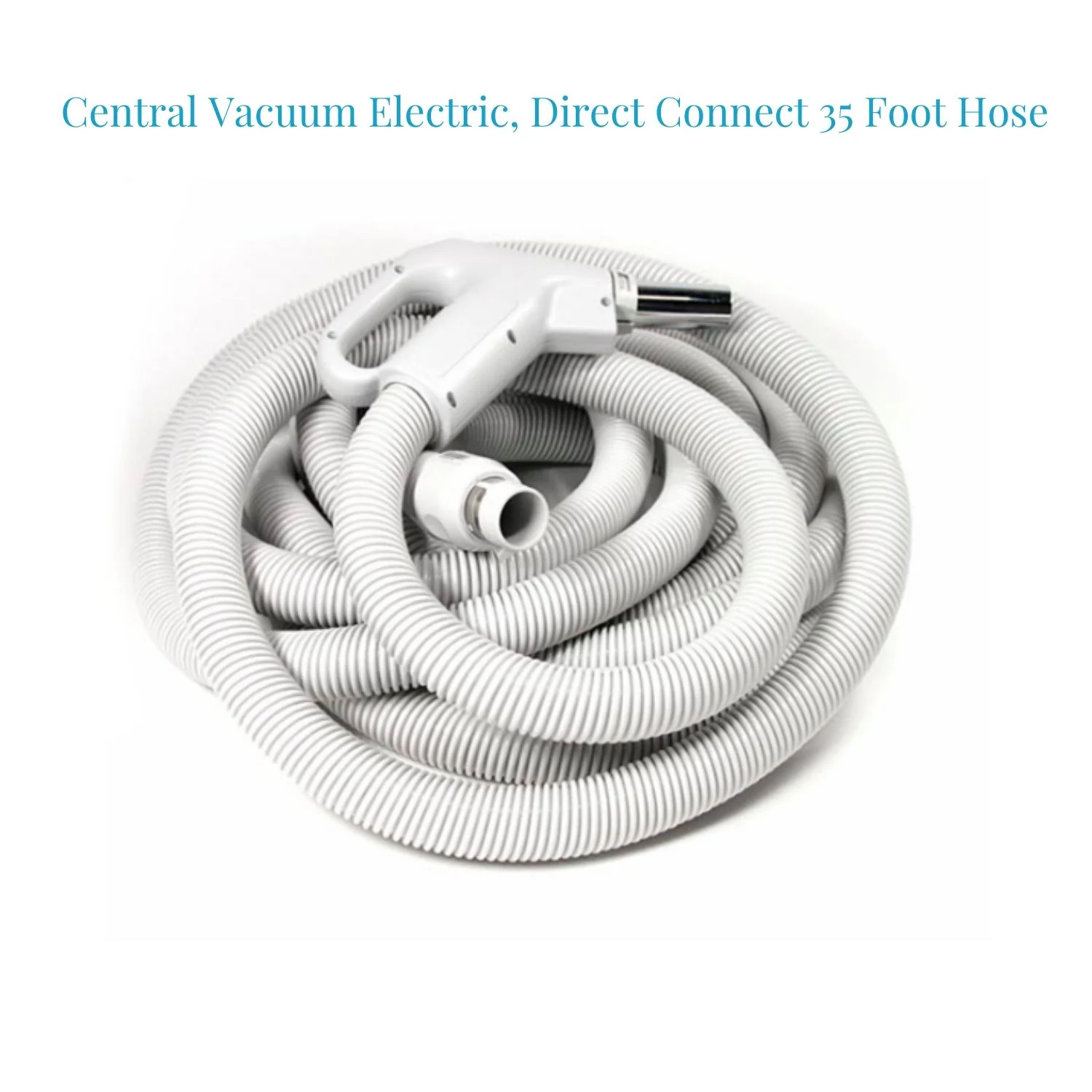 Central Vacuum Electric Hose- 35 Foot Direct Connect- Fits Button Lock and Friction Fit - Image 9