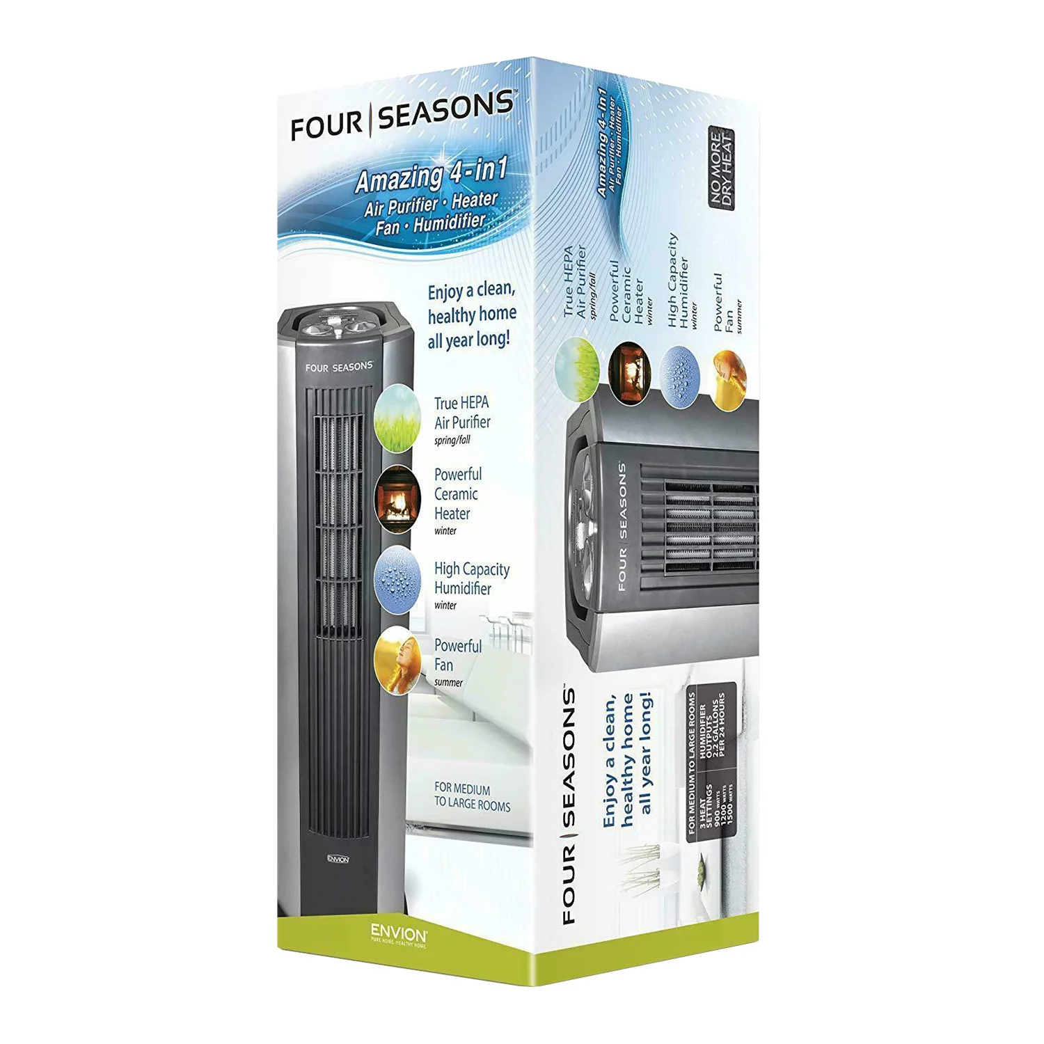 Envio by Boneco 4-in-1: Air Purifier Heater • Fan Humidifier FS200 - Image 5