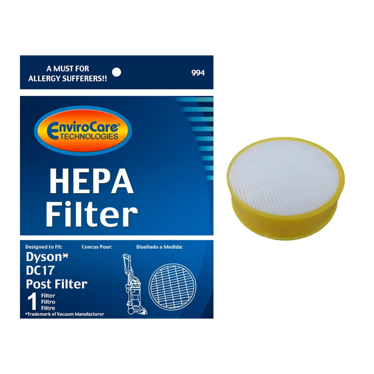 EnviroCare Dyson Replacement Post Motor Vacuum Filter for DC17 (F994) - Image 5