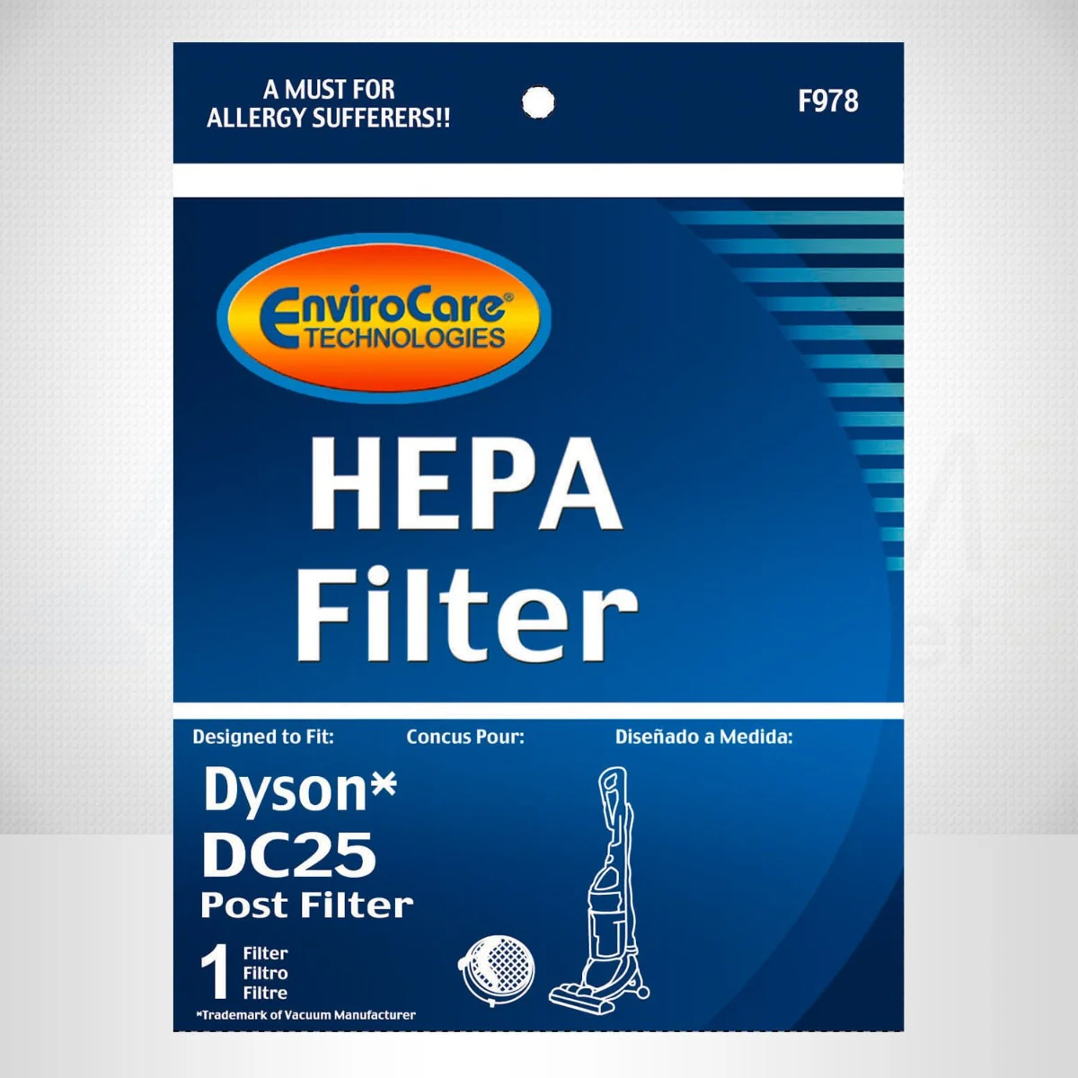 EnviroCare Dyson Replacement Post Motor Vacuum Filter for DC25 (F978) - Image 3
