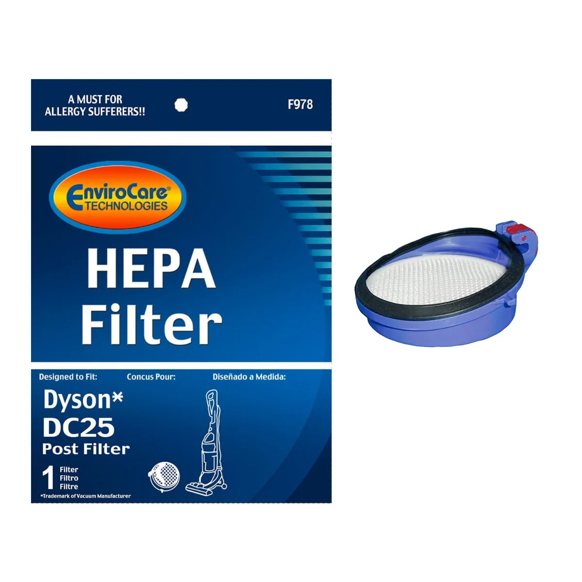 EnviroCare Dyson Replacement Post Motor Vacuum Filter for DC25 (F978) - Image 5