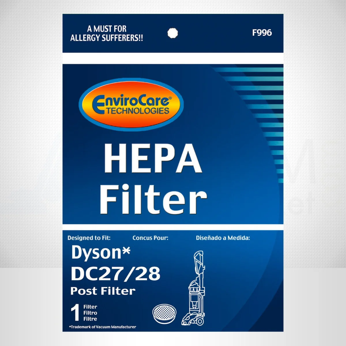 EnviroCare Dyson Replacement Post Motor Vacuum Filter for DC27 DC28 (F996) - Image 3