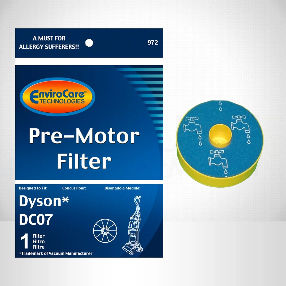 EnviroCare Dyson Replacement Pre-Motor Filter for Dyson DC07 - Image 2
