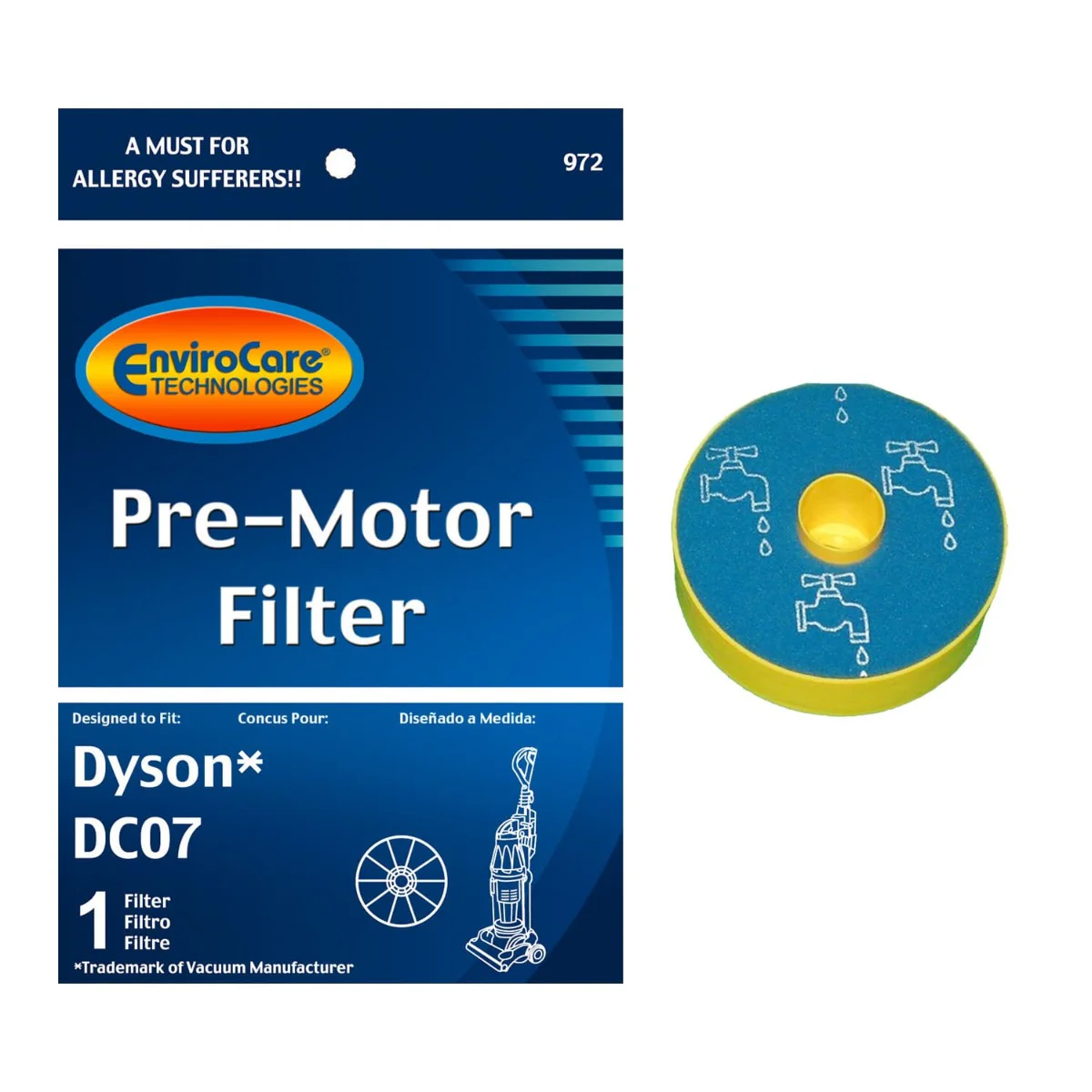EnviroCare Dyson Replacement Pre-Motor Filter for Dyson DC07 - Image 3