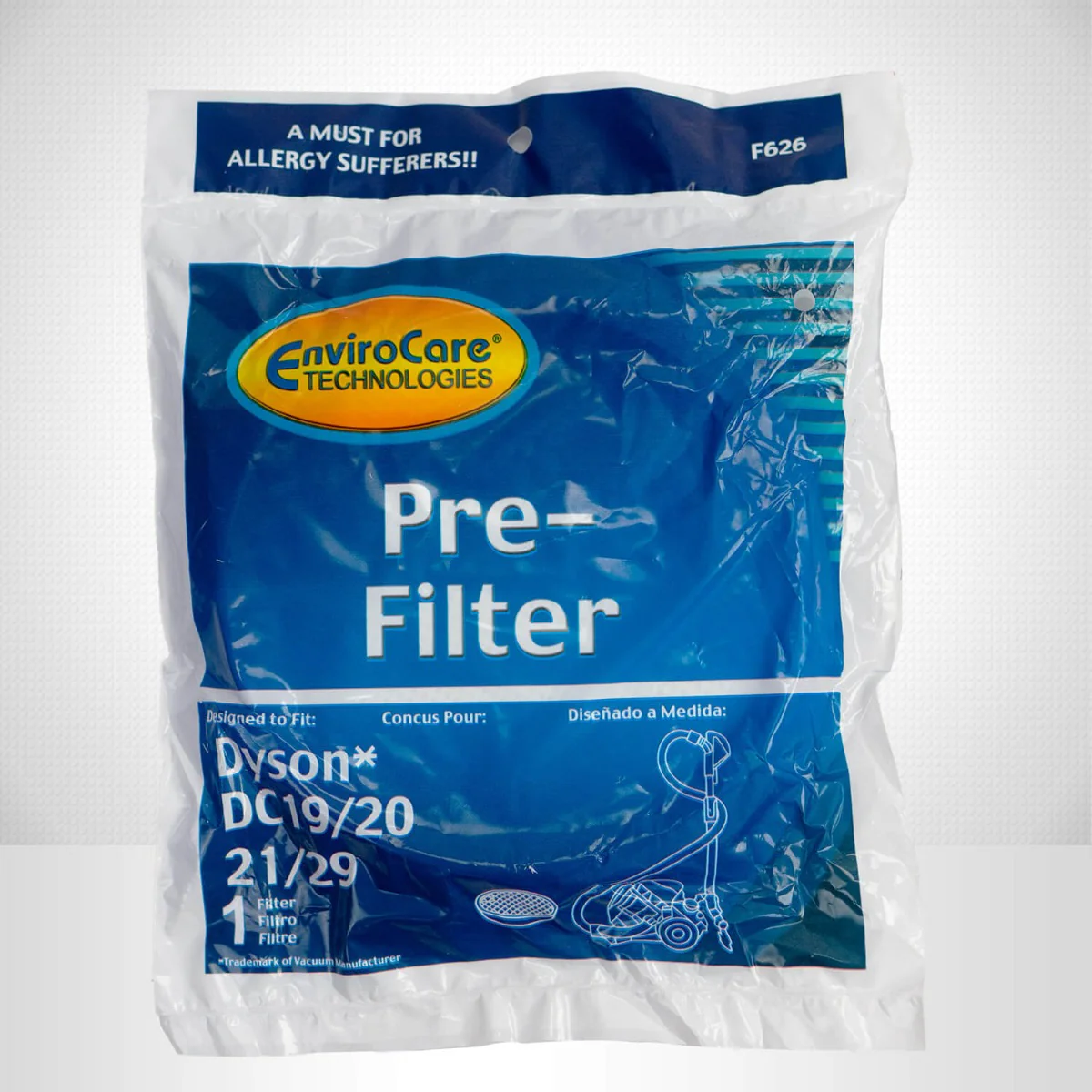 EnviroCare Dyson Replacement Pre Motor Vacuum Filter for DC19 DC20 DC21 DC29 (F626) - Image 3