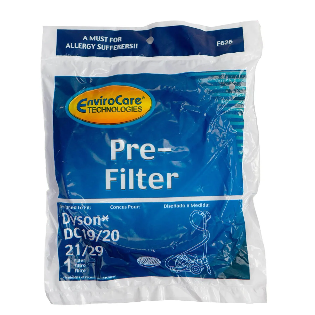 EnviroCare Dyson Replacement Pre Motor Vacuum Filter for DC19 DC20 DC21 DC29 (F626) - Image 6
