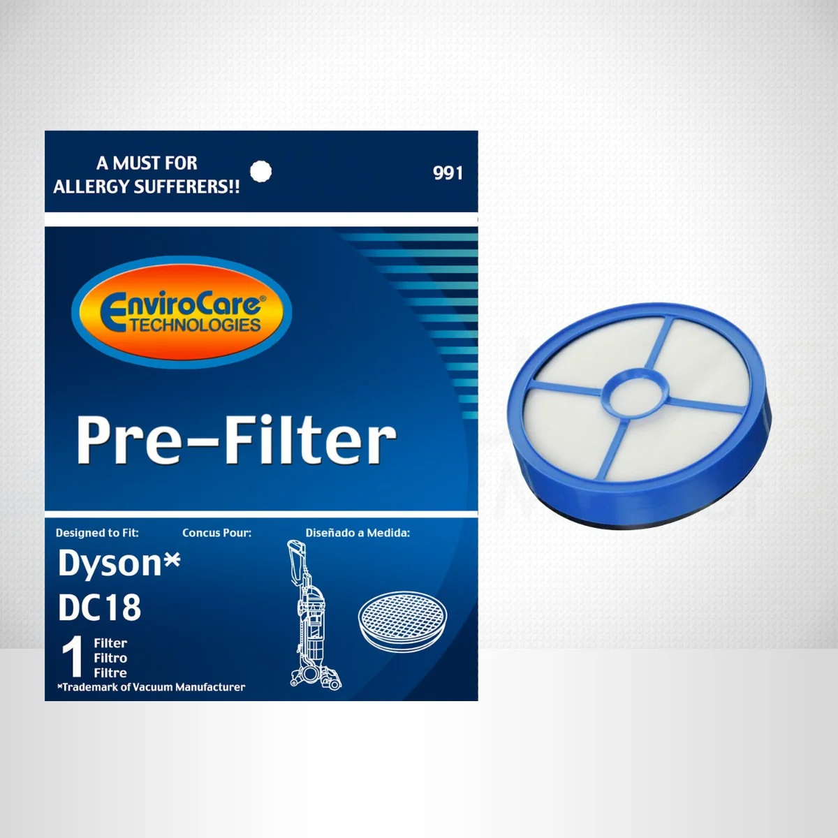 EnviroCare Dyson Replacement Pre Motor Vacuum Filter for DC18 (F991) - Image 2