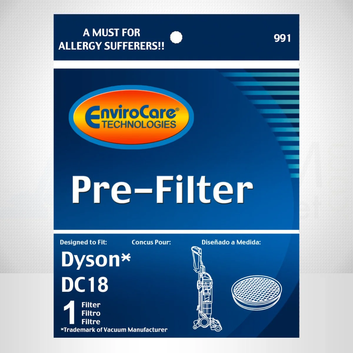 EnviroCare Dyson Replacement Pre Motor Vacuum Filter for DC18 (F991) - Image 3
