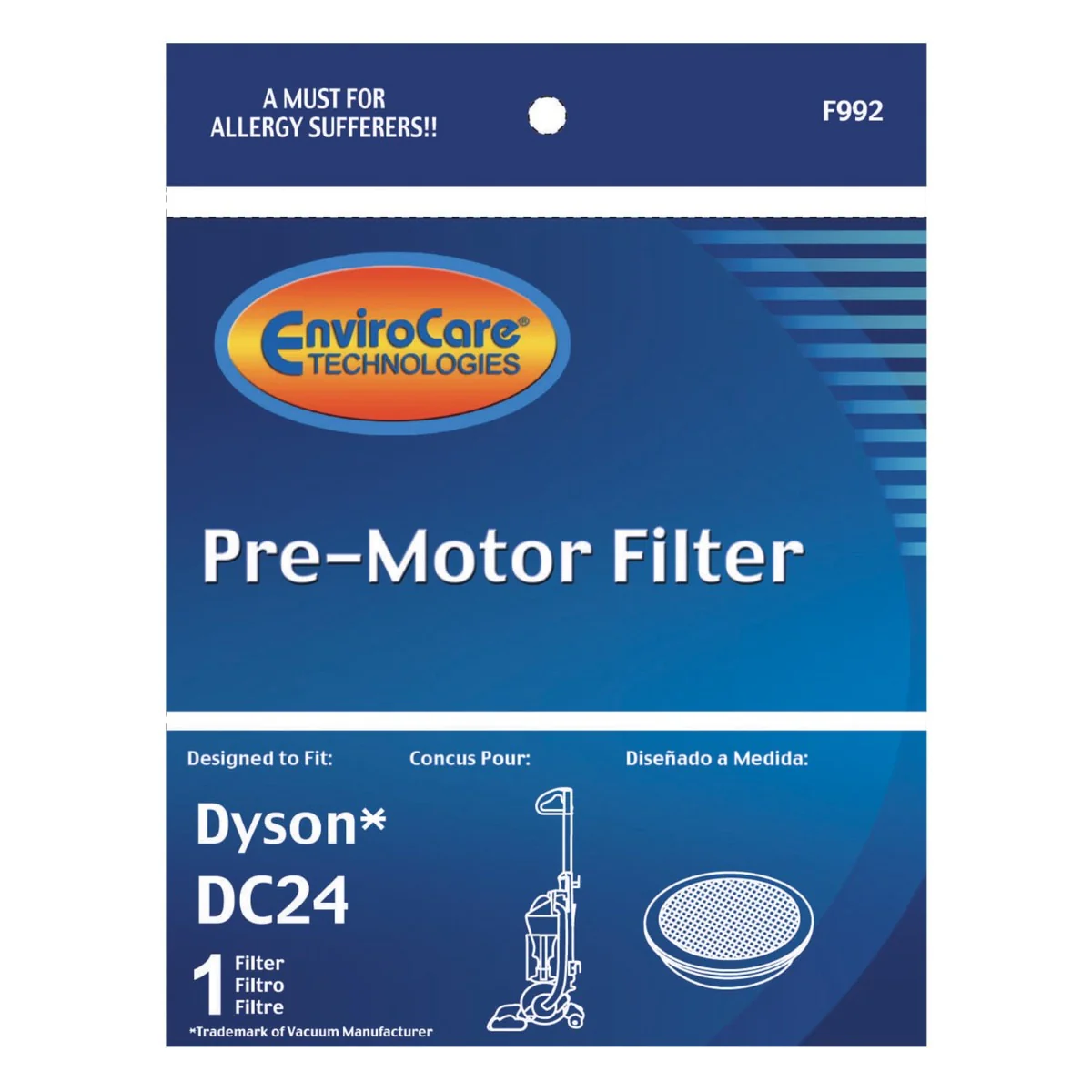 EnviroCare Dyson Replacement Pre Motor Vacuum Filter for DC24 (F992) - Image 2