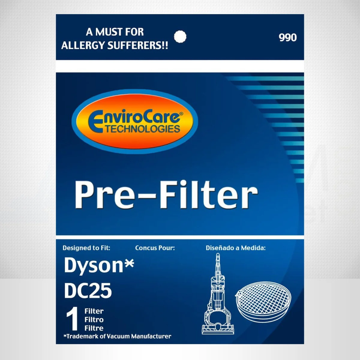 EnviroCare Dyson Replacement Pre Motor Vacuum Filter for DC25 (F990) - Image 3
