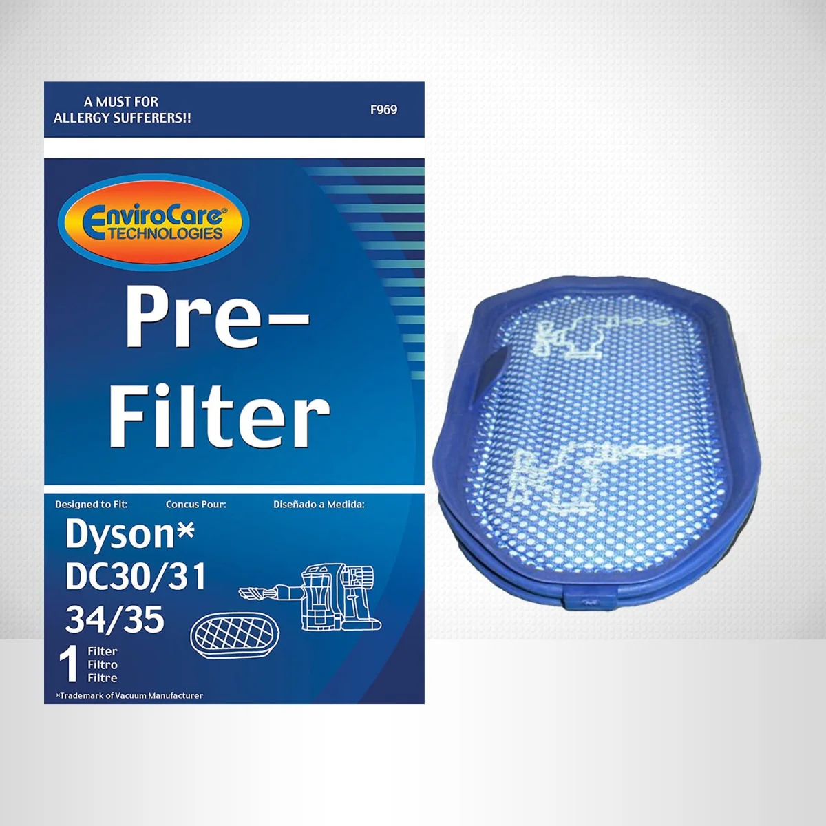 EnviroCare Dyson Replacement Pre Motor Vacuum Filter for DC 30 DC 31 DC 34 and DC 35 (F969) - Image 2