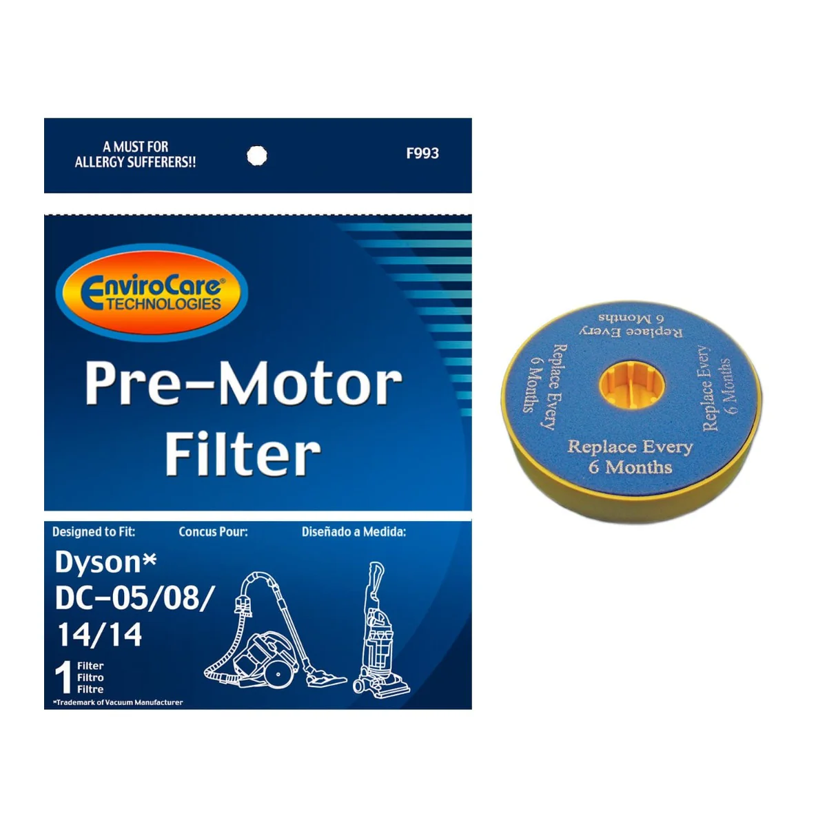EnviroCare Dyson Replacement Pre Motor Vacuum Filter for DC05 DC08 DC14 DC15 - Image 3