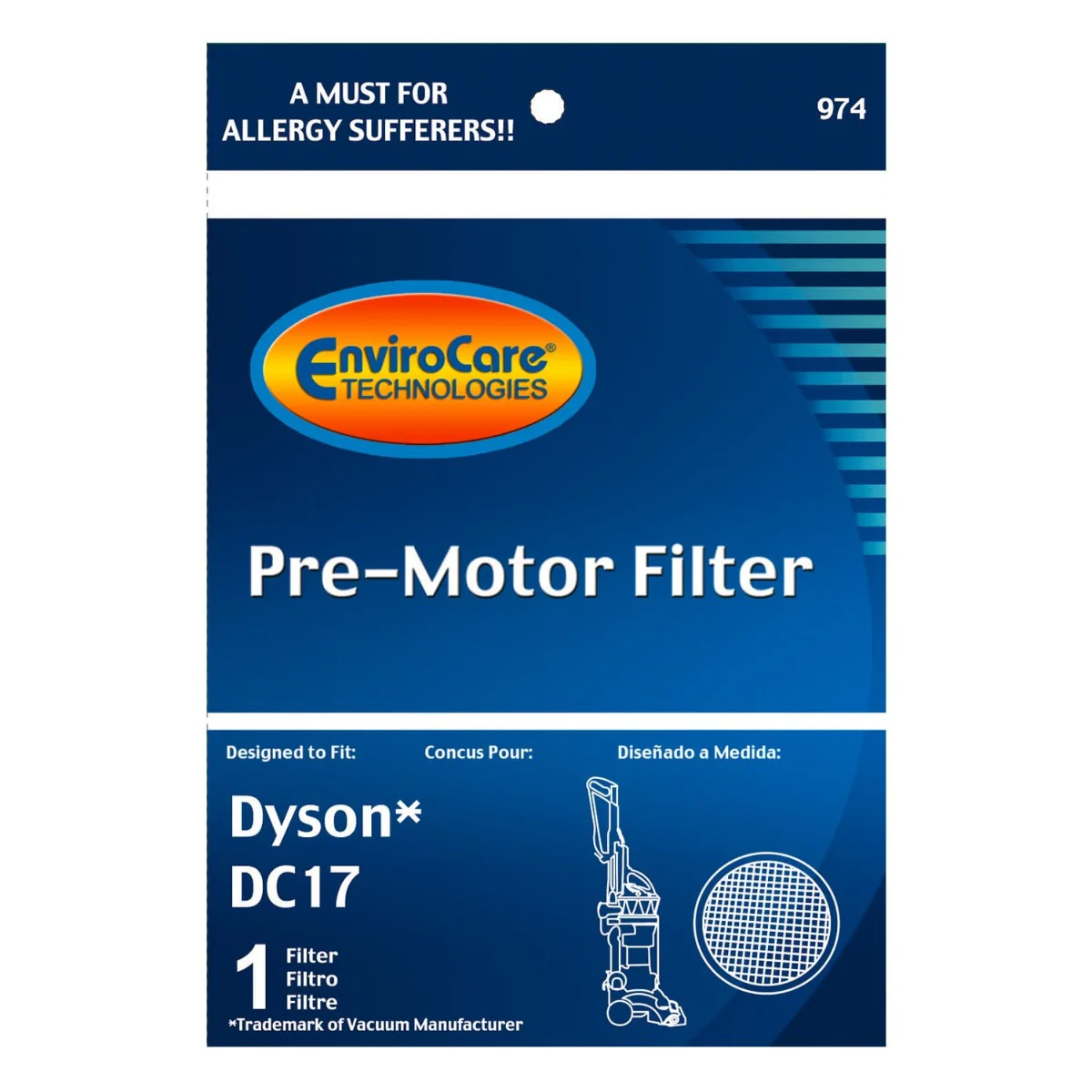 EnviroCare Dyson Replacement Pre Motor Vacuum Filter for DC17 - Image 6