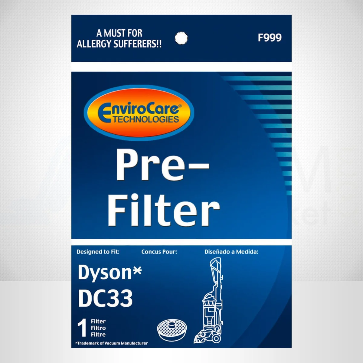 EnviroCare Dyson Replacement Pre Motor Vacuum Filter for DC33 (F999) - Image 3
