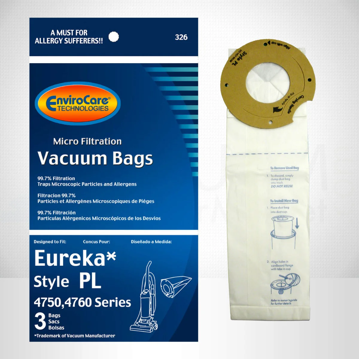 EnviroCare Eureka Style PL Vacuum Bags – 3 Pack - Image 4