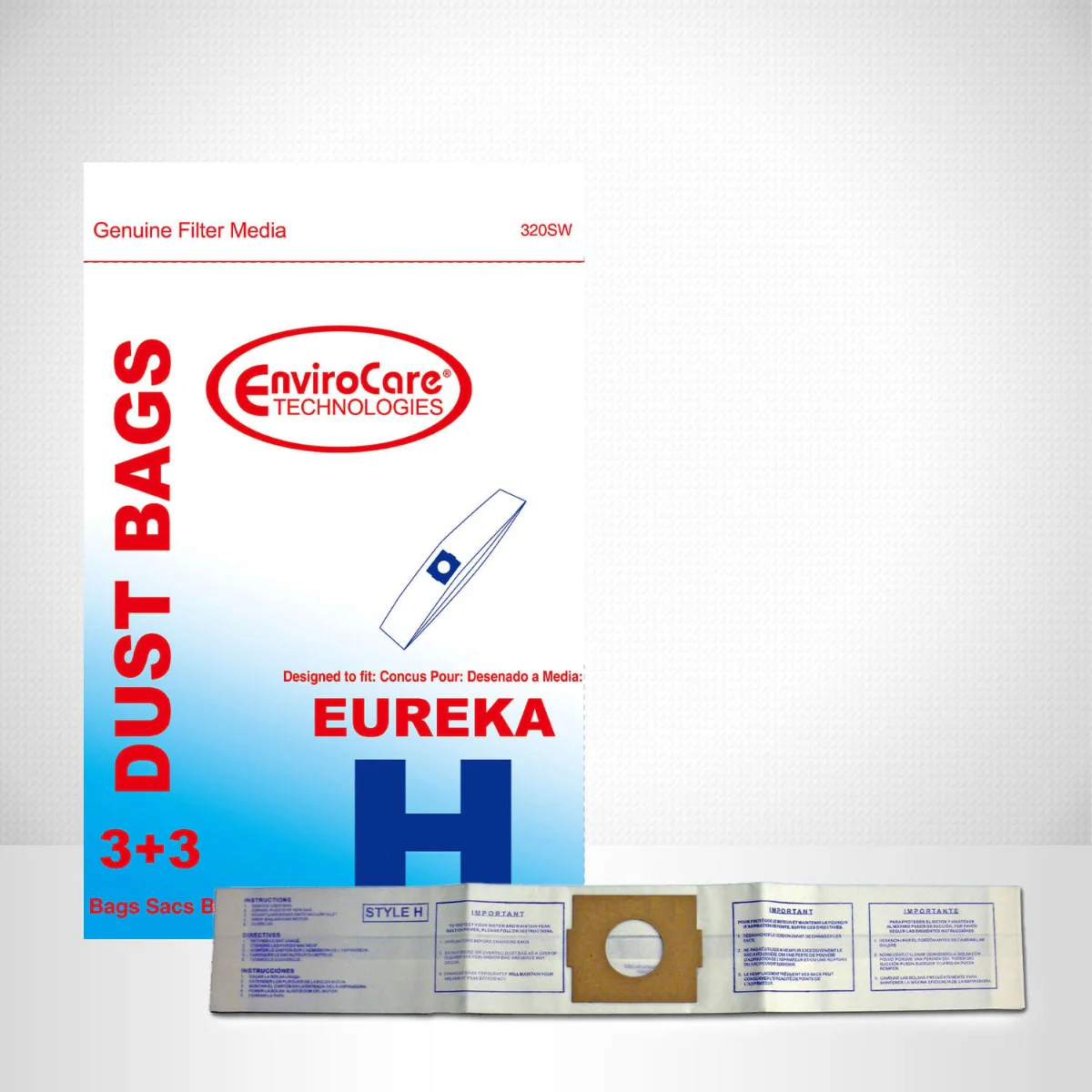 EnviroCare Eureka Type H Vacuum Bags - 3 Pack - Image 3