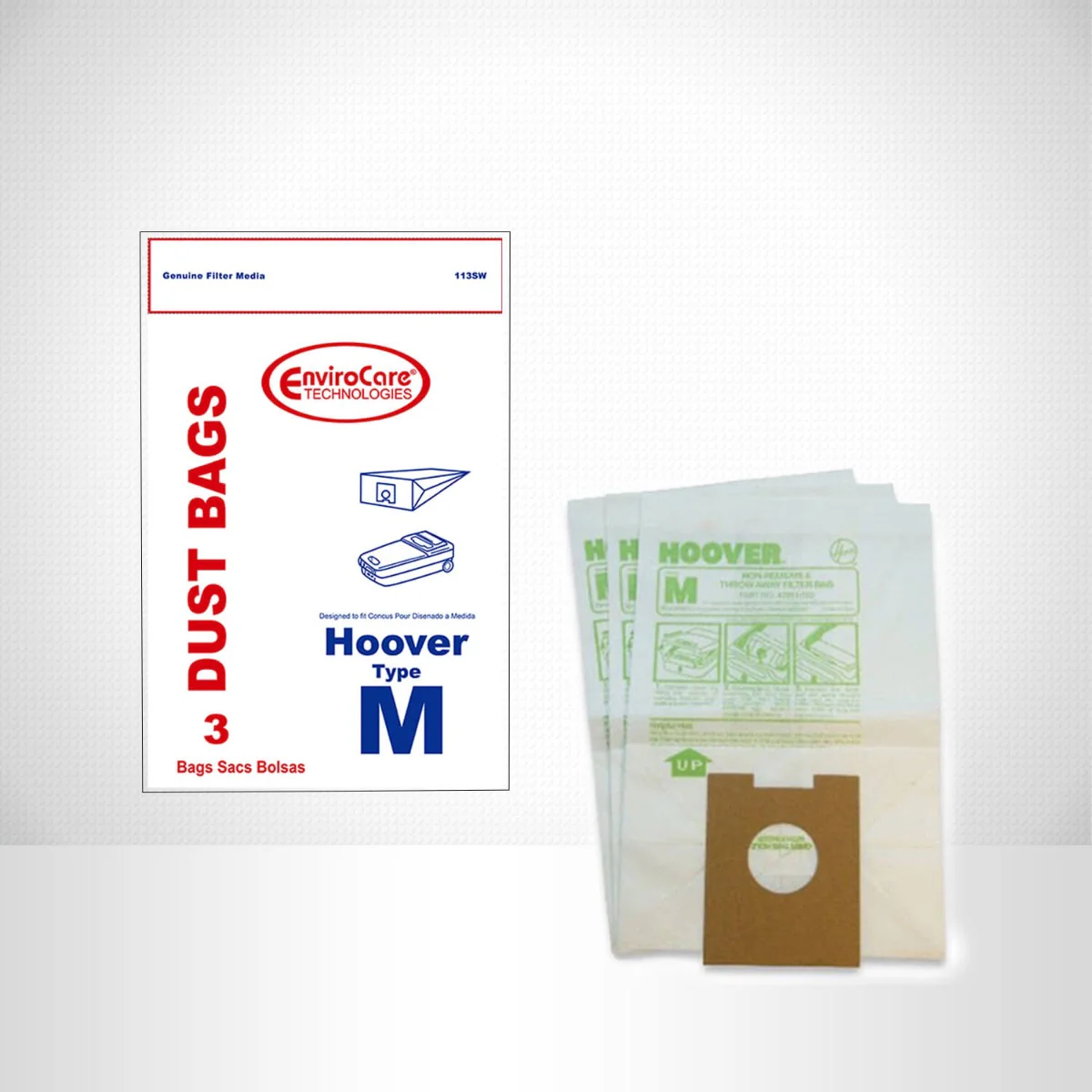 EnviroCare Hoover M Bags (3pk) - Image 3