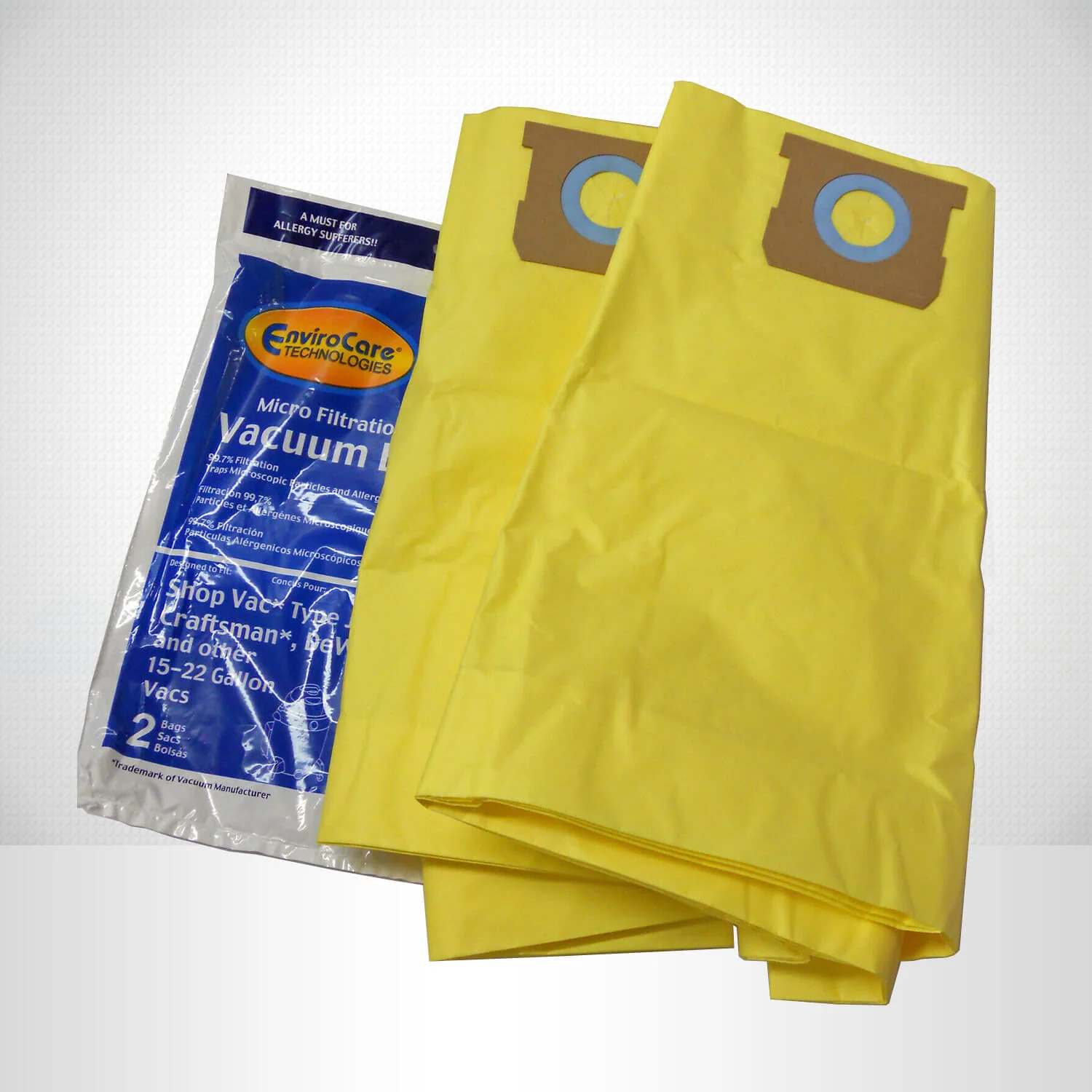 EnviroCare Shop Vac Type G 15-22 Gallon Vacuum Bags – 2 Pack #495 - Image 3