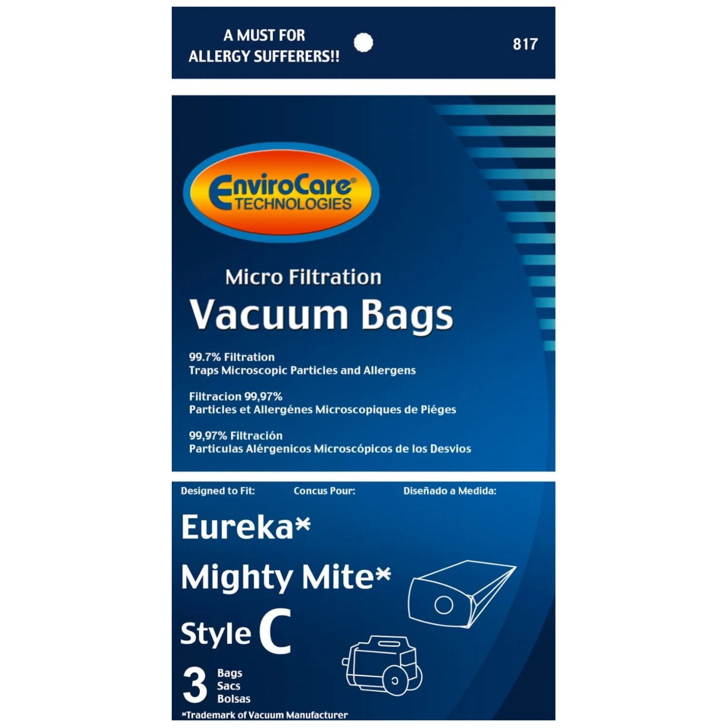 Eureka Mighty Mite C Bags (3 Pk) By EnviroCare - Image 2