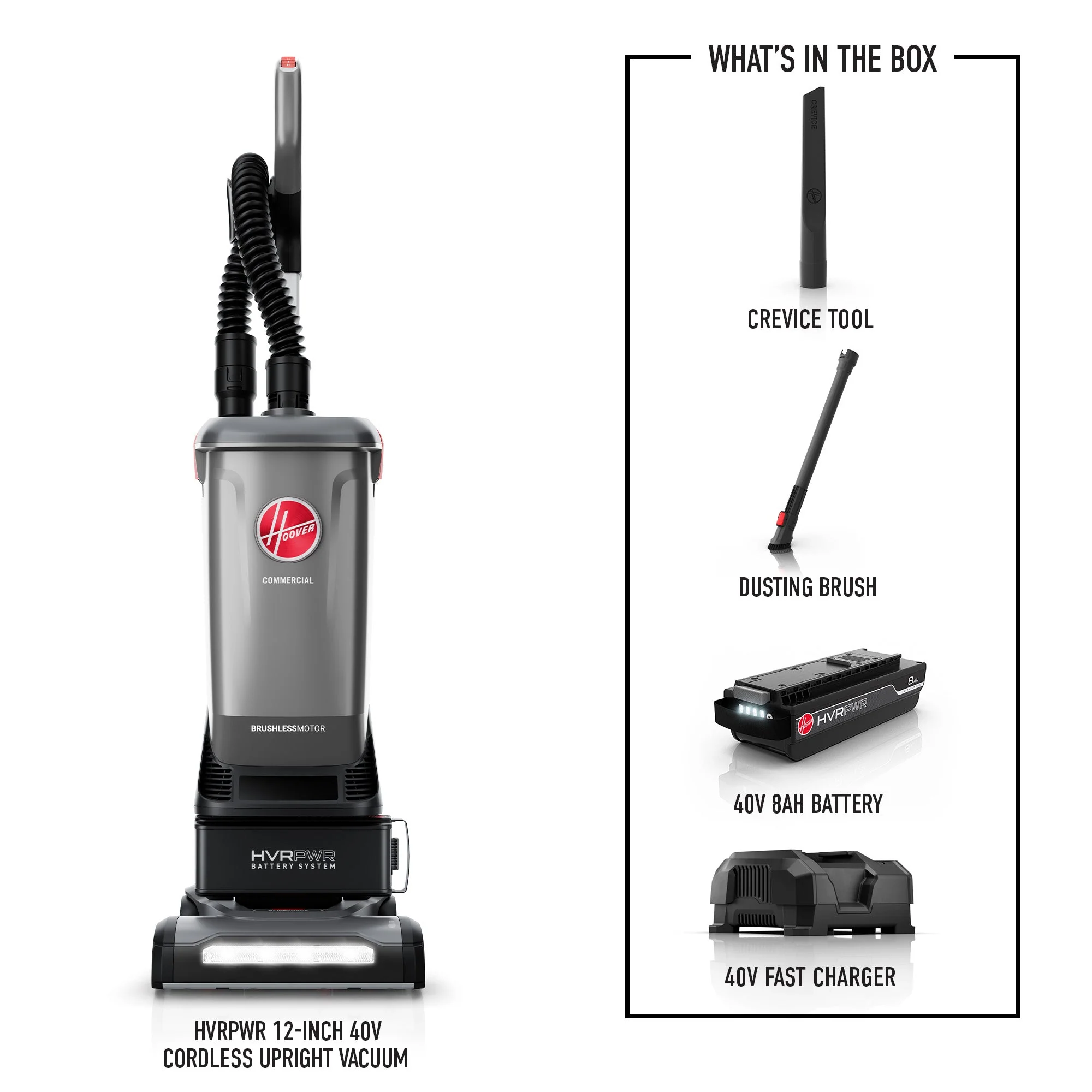 Hoover Commercial HVRPWR 12-Inch 40V Brushless Upright Vacuum CH91600V - Image 14