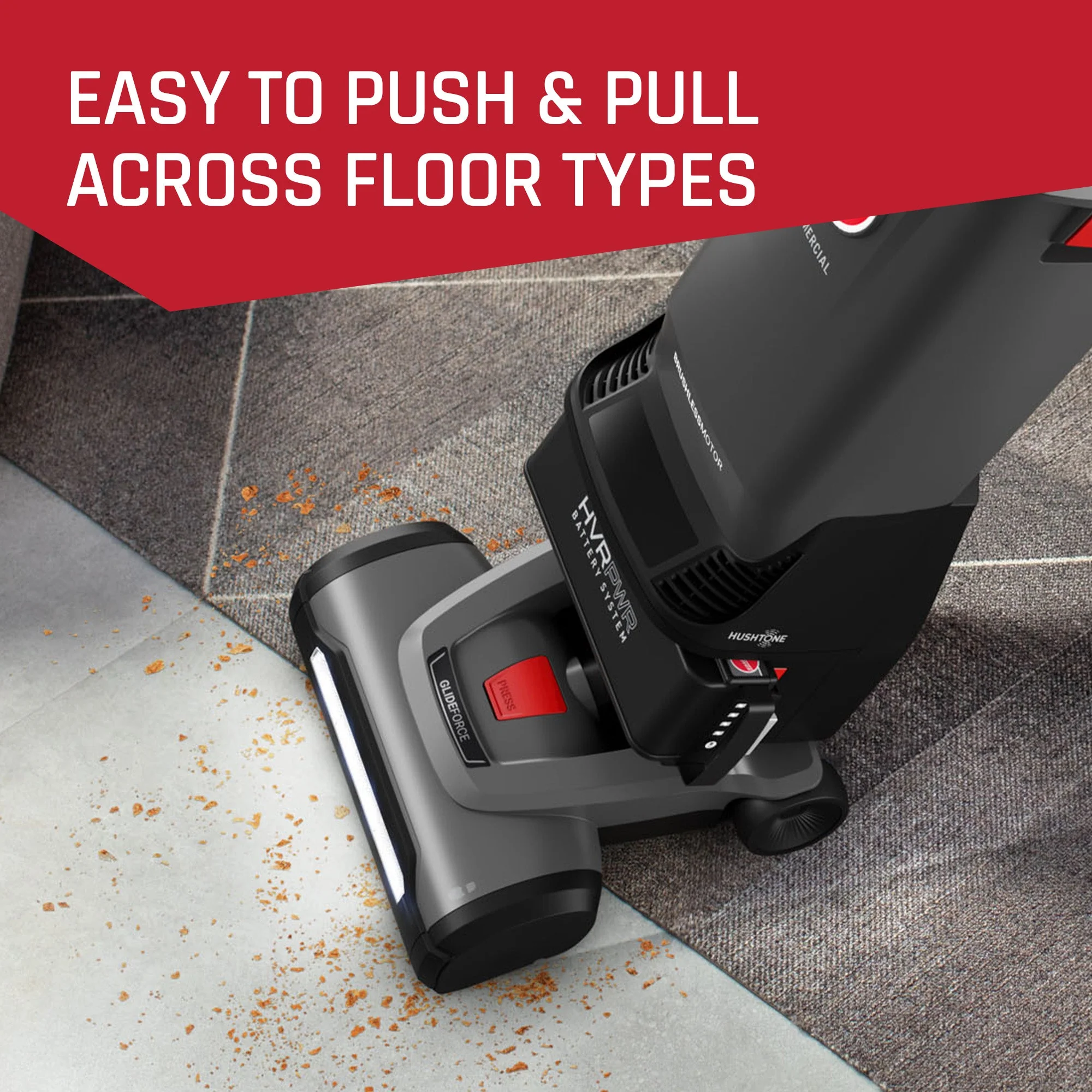 Hoover Commercial HVRPWR 12-Inch 40V Brushless Upright Vacuum CH91600V - Image 7