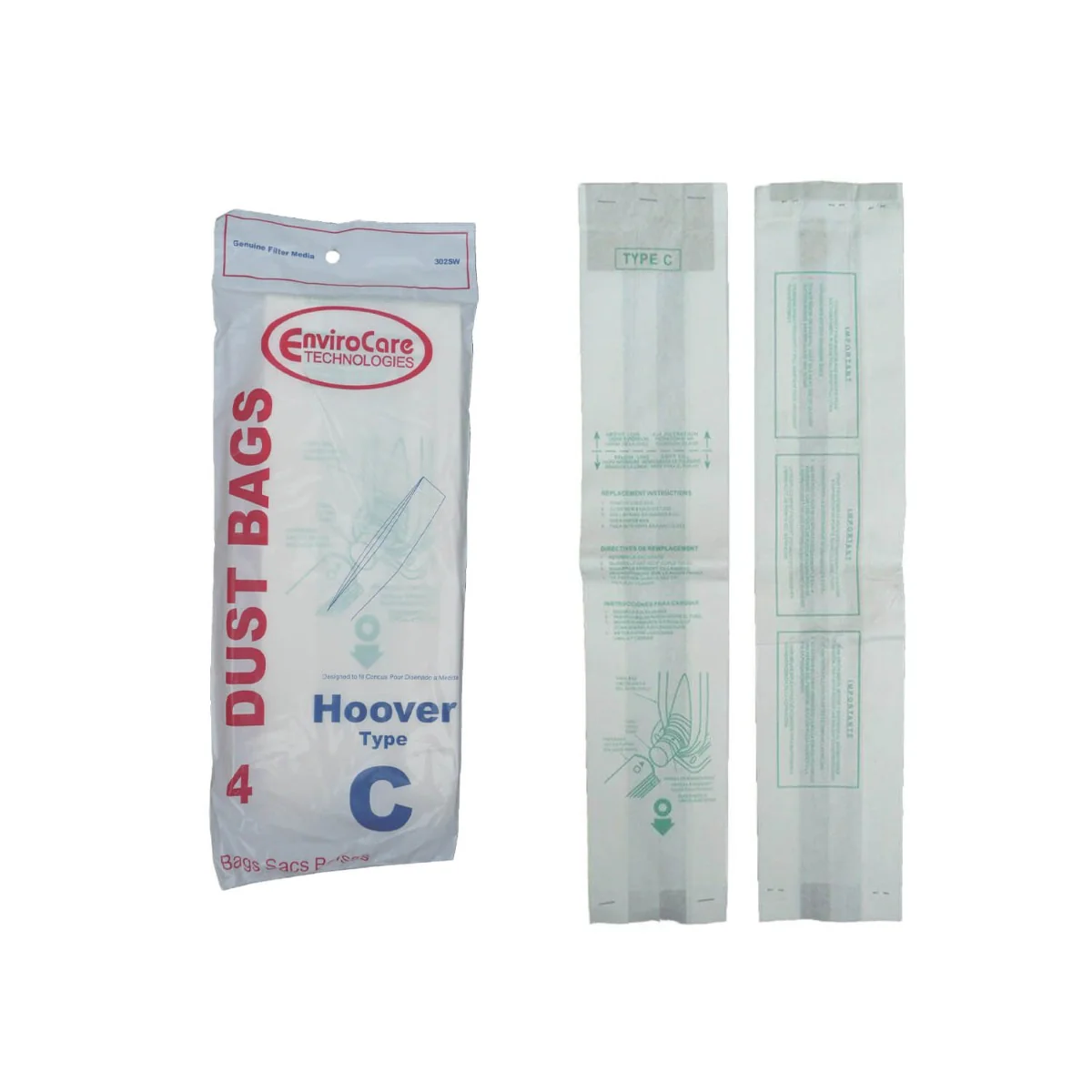EnviroCare Hoover C Bags (4 Pack) - Image 2