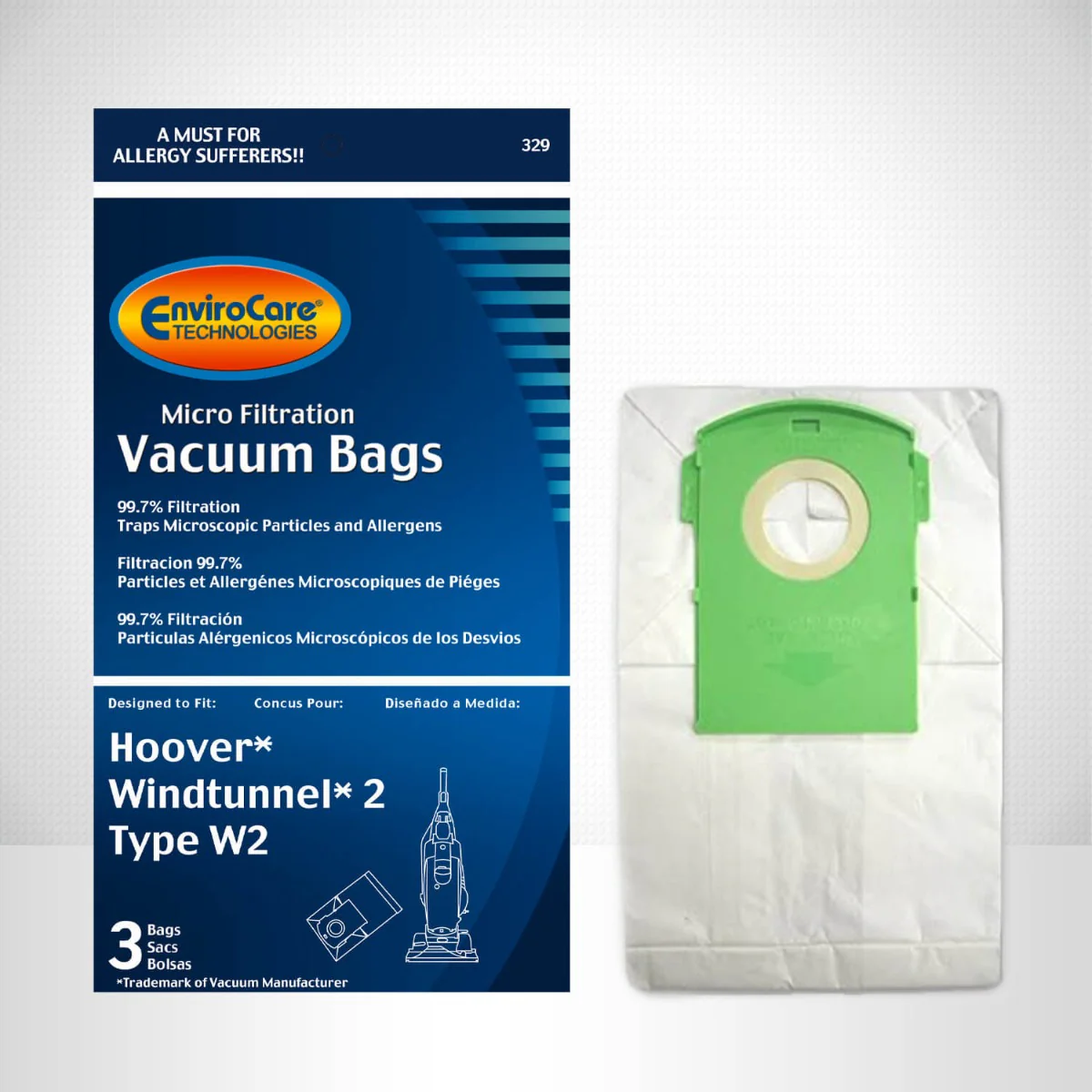Hoover W2 Bags by EnviroCare – 3 Pack - Image 2