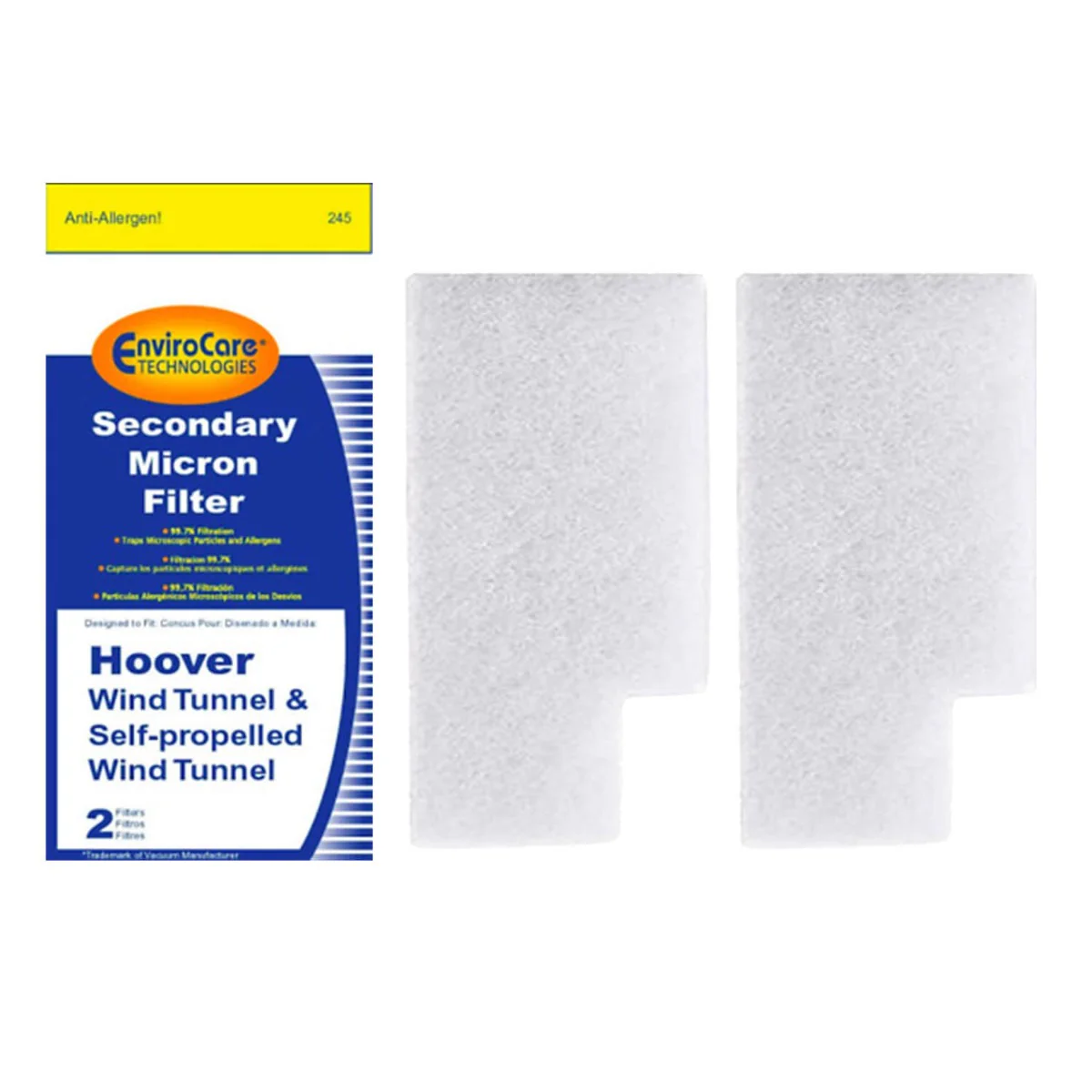 Hoover WindTunnel and Self-Propelled Vacuum Cleaner Secondary Filter - 2 Pack (245) - Image 3