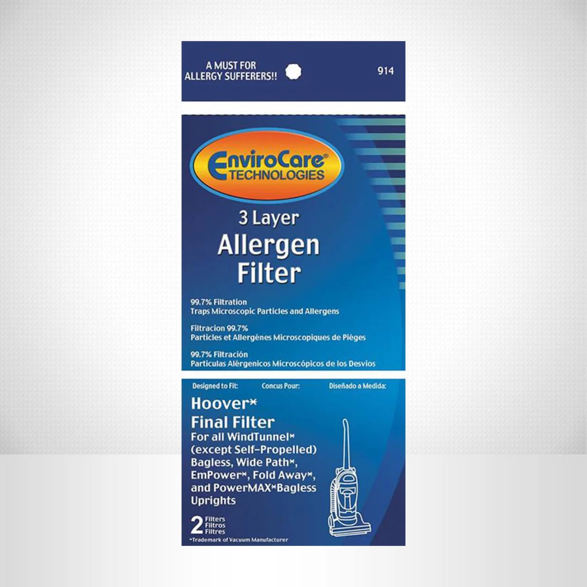 Hoover Wind Tunnel Final Filter - 2 Pack (F914) - Image 4