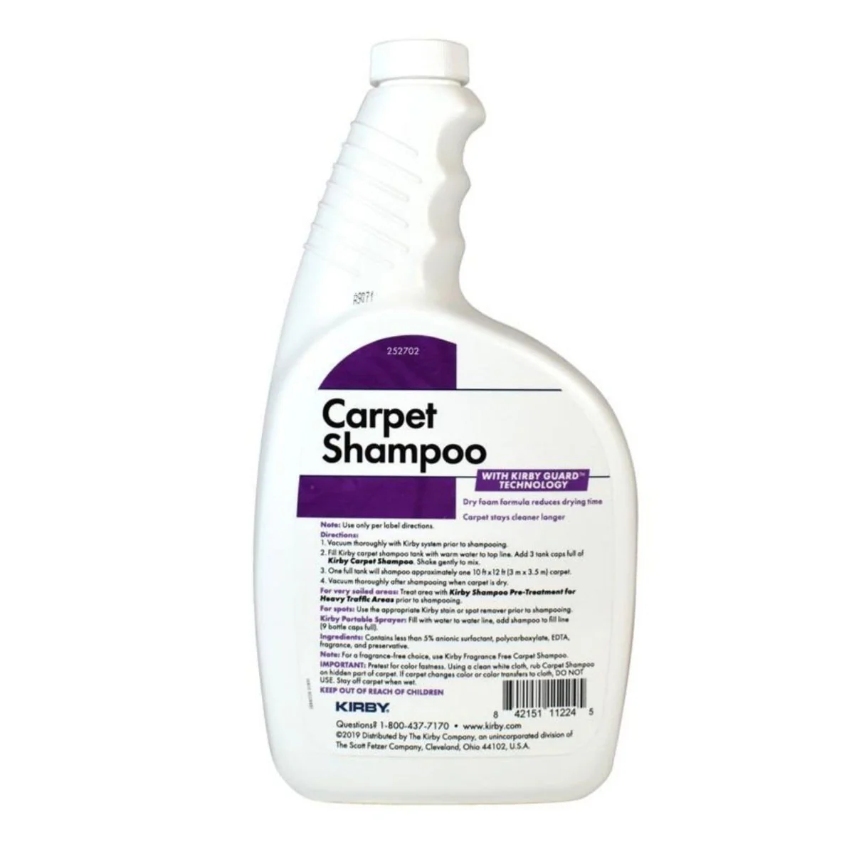 Kirby Allergen Vacuum Shampoo 32oz - Lavender Scented - Image 3