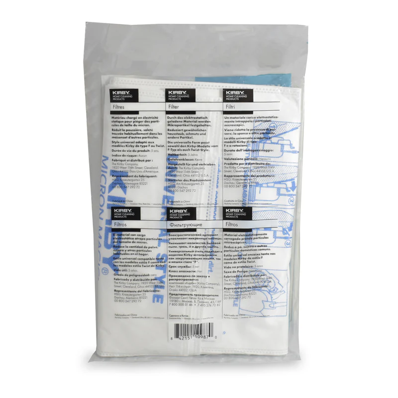 Kirby Pet Owners Charcoal Odor Filtration Vacuum Bags - 2 pk - Universal Fit - Image 2