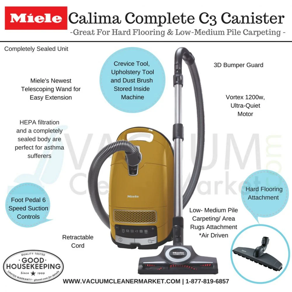 Miele Complete C3 Calima SGFE0 Canister Vacuum - Image 3