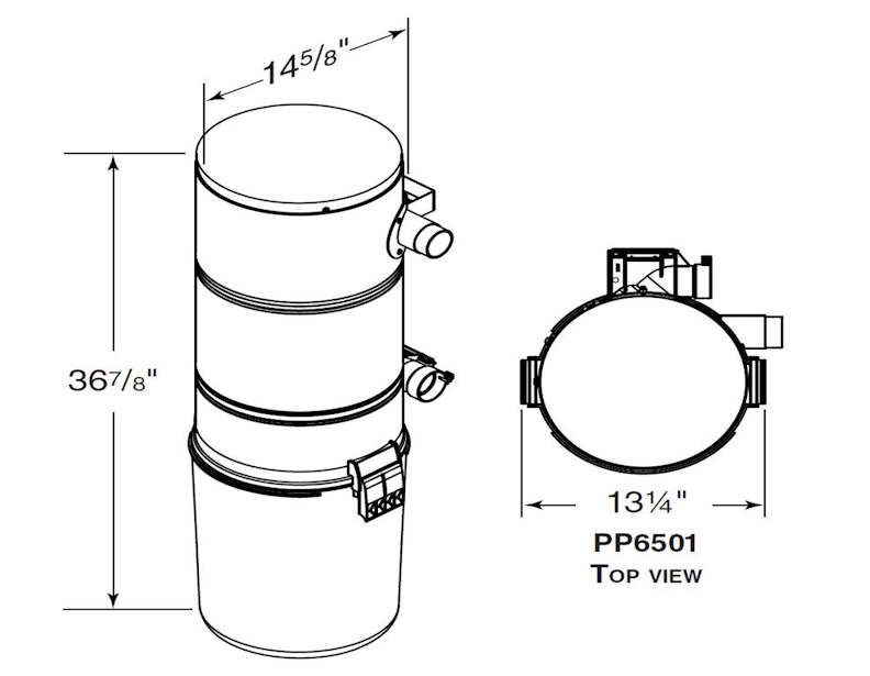 Nutone PP6501 Central Vacuum and ET-2 35 Foot Combo Kit - Image 6