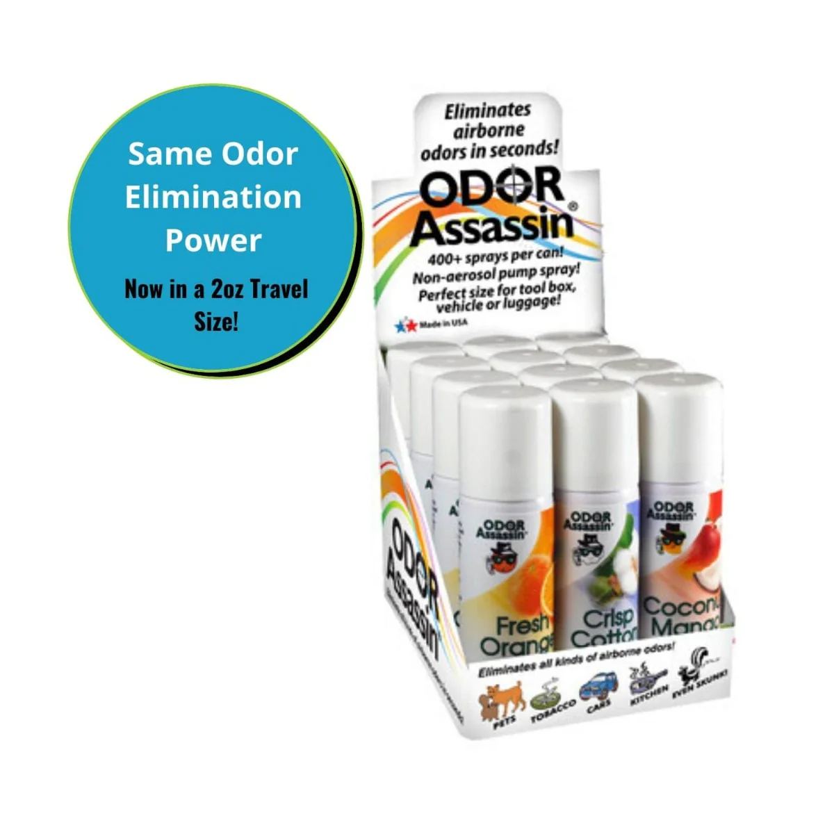 Odor Assassin Cotton - Travel Size 2.2oz - Image 3