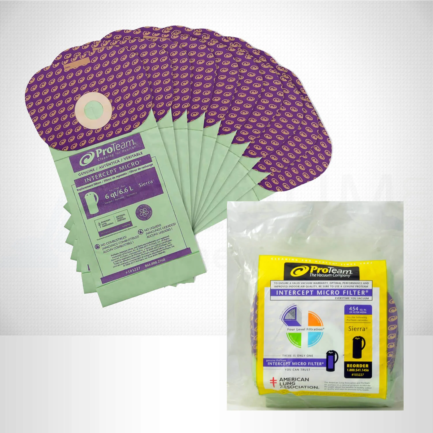 ProTeam 6 QT #103227 Intercept Micro Filter Vacuum Bags- 10 Pack - Image 3