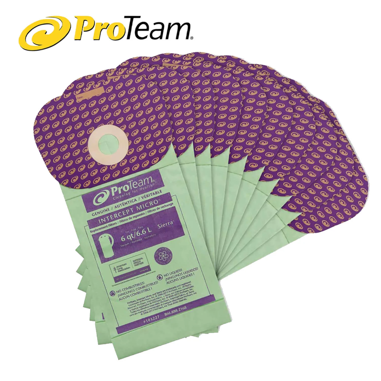 ProTeam 6 QT #103227 Intercept Micro Filter Vacuum Bags- 10 Pack - Image 4