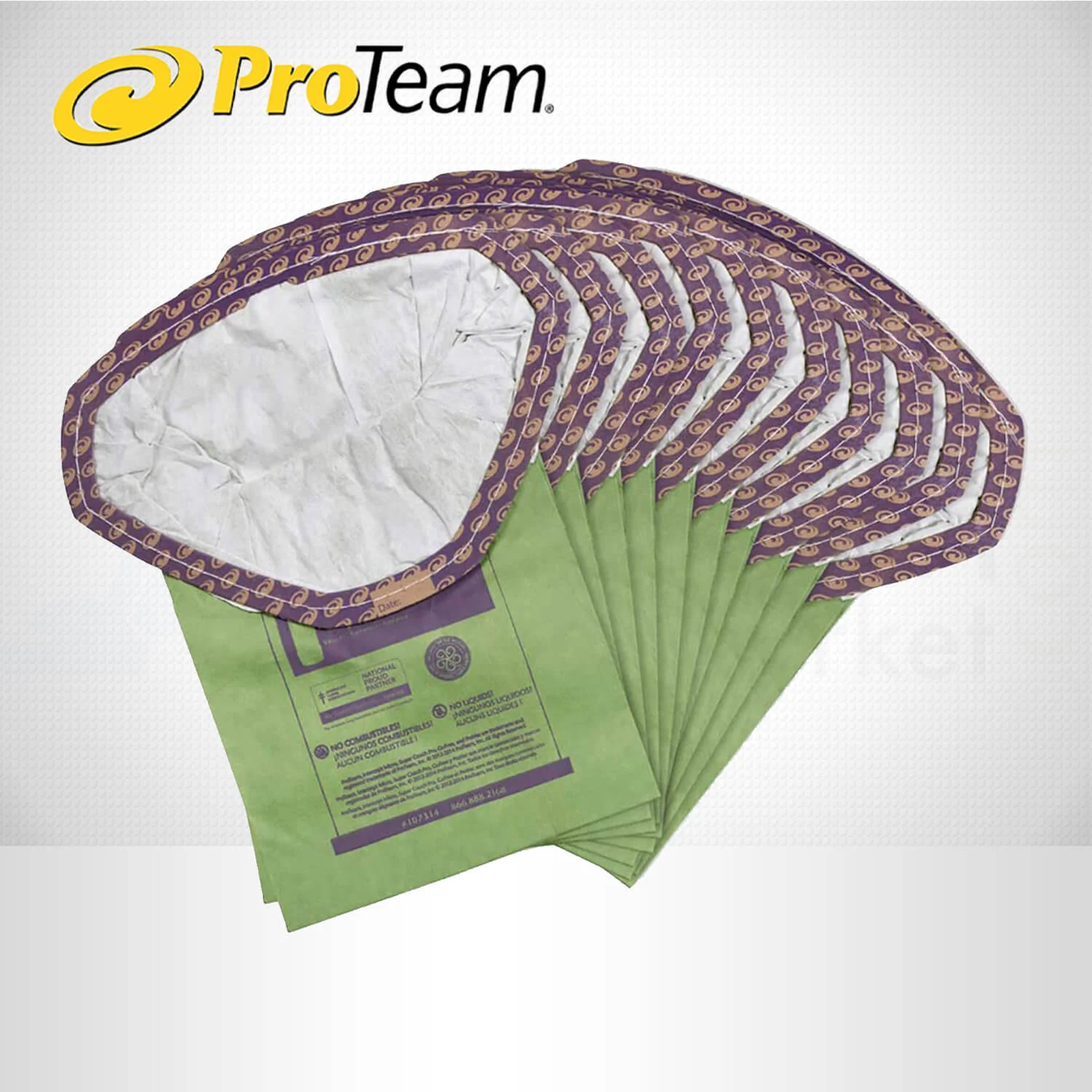 ProTeam 6 QT #107314 Intercept Micro Filter Vacuum Bags- 10 Pack - Image 3