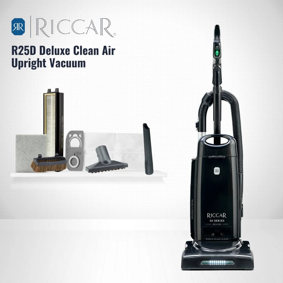 Riccar Deluxe Clean Air Upright Vacuum (R25D) - Image 3
