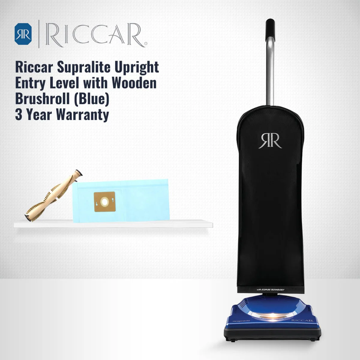 Riccar Supralite Upright Vacuum Cleaner (R10E) - Image 2
