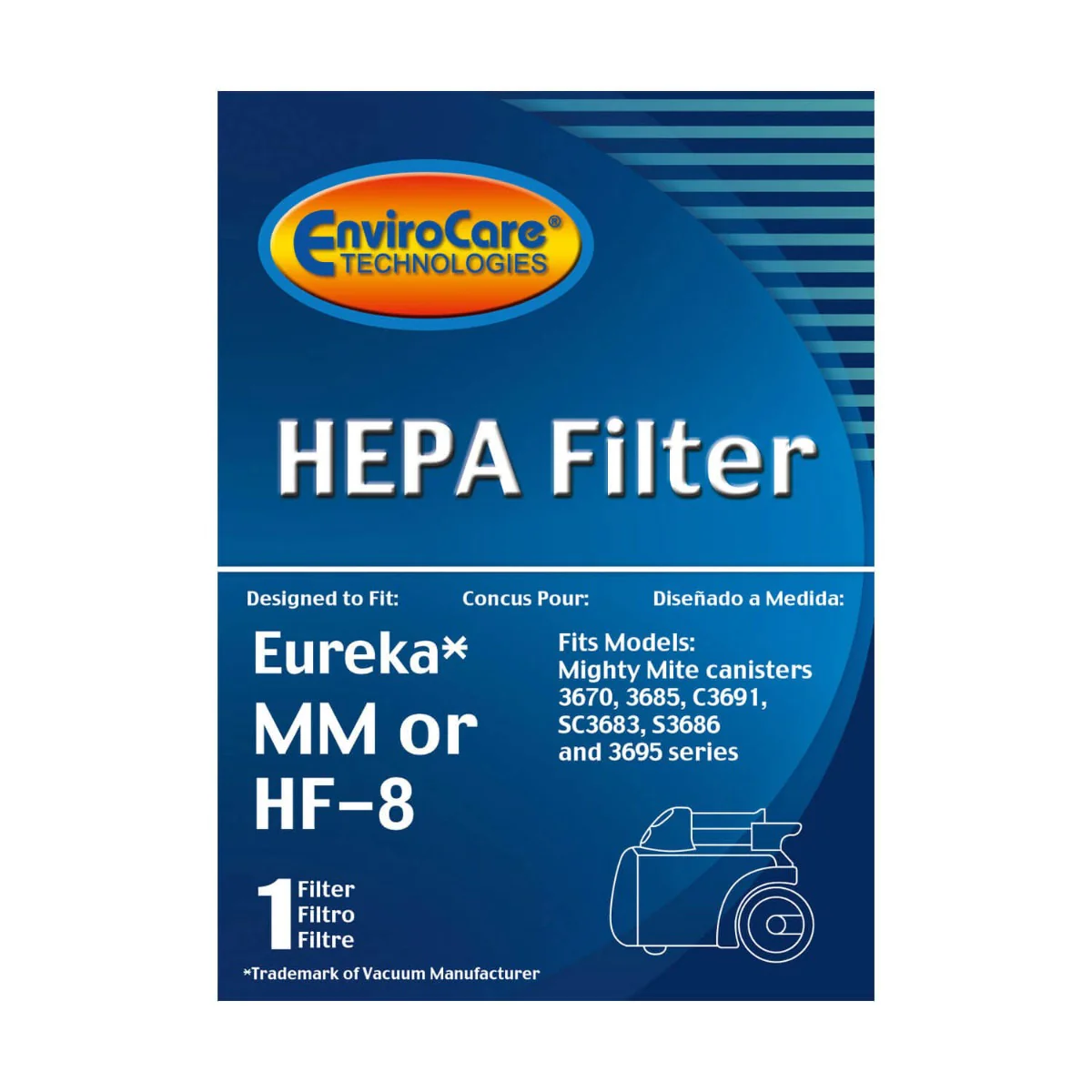 Sanitaire and Eureka MM or HF-8 HEPA Filter (F253)