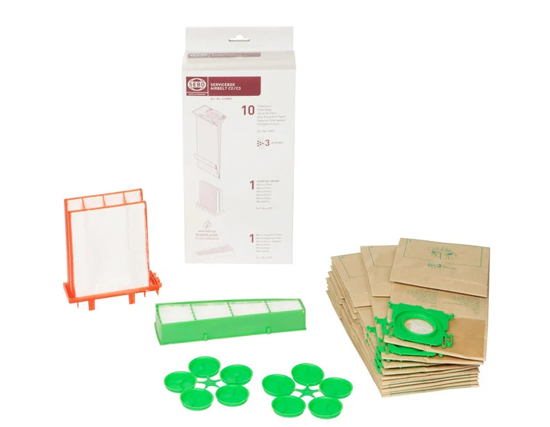 SEBO Airbelt C Micro/Hospital-Grade Filter & Bag Service Box