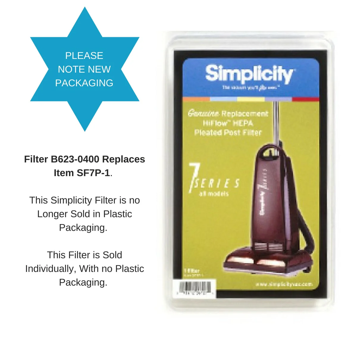 Simplicity B623-0400 HEPA Media Post Filter for 7 Series (SF7P-1) - Image 3
