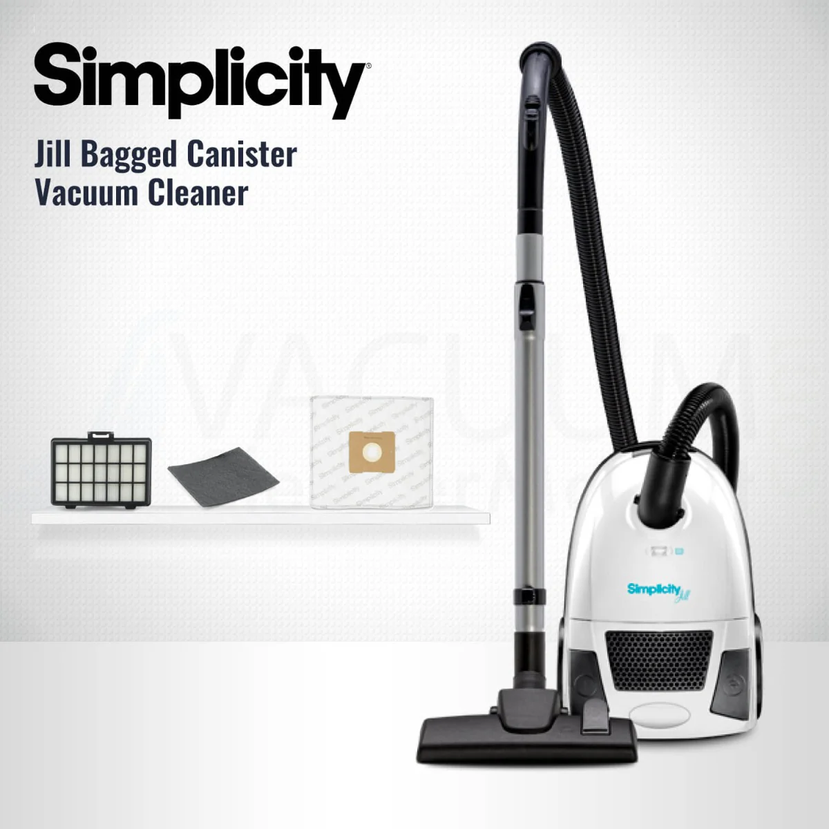 Simplicity Jill Bagged Canister Vacuum Cleaner - Image 4